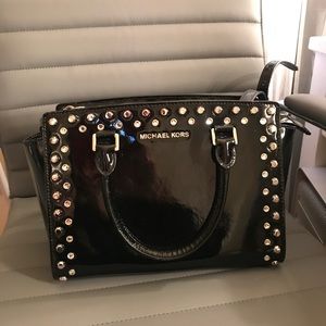 Michael Kors Black patent leather satchel